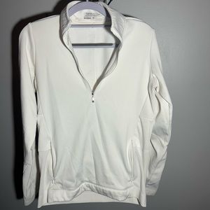 White Nike golf therma fit pullover